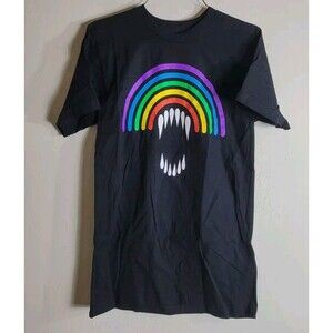 Alex Pardee Brightmares Graphic Print T-Shirt Tee Black Men's Size Small